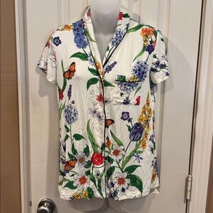 NEW Soma Floral Pajama Top. Sz XS